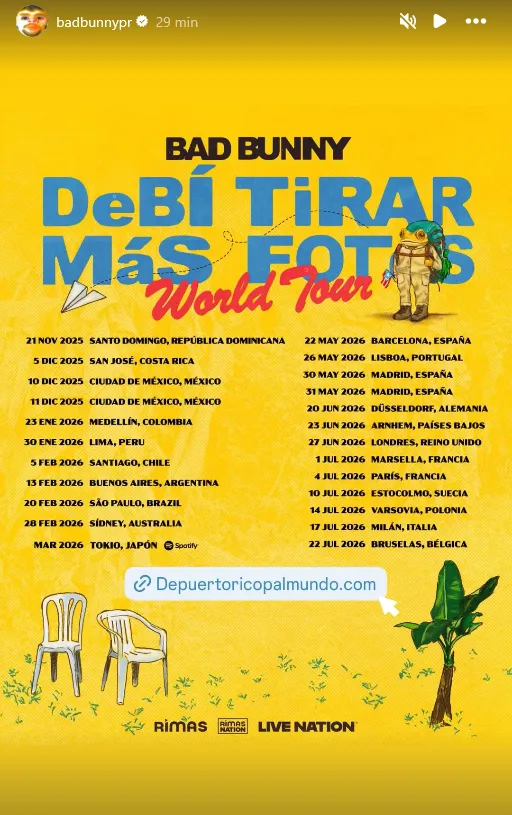 Bad Bunny regresa a México este 2025