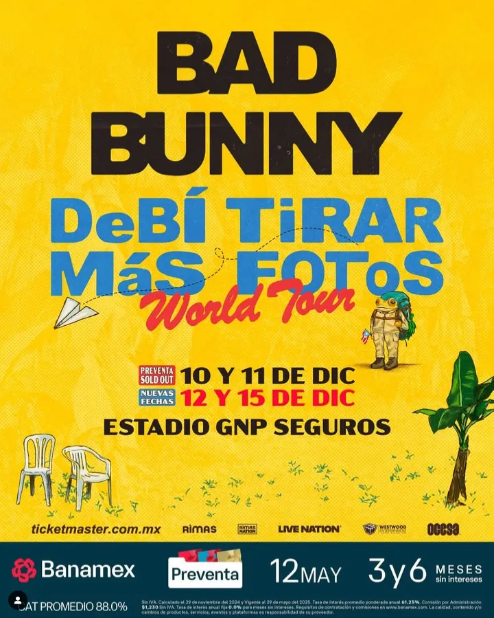 Bad Bunny tendrá más conciertos en CDMX