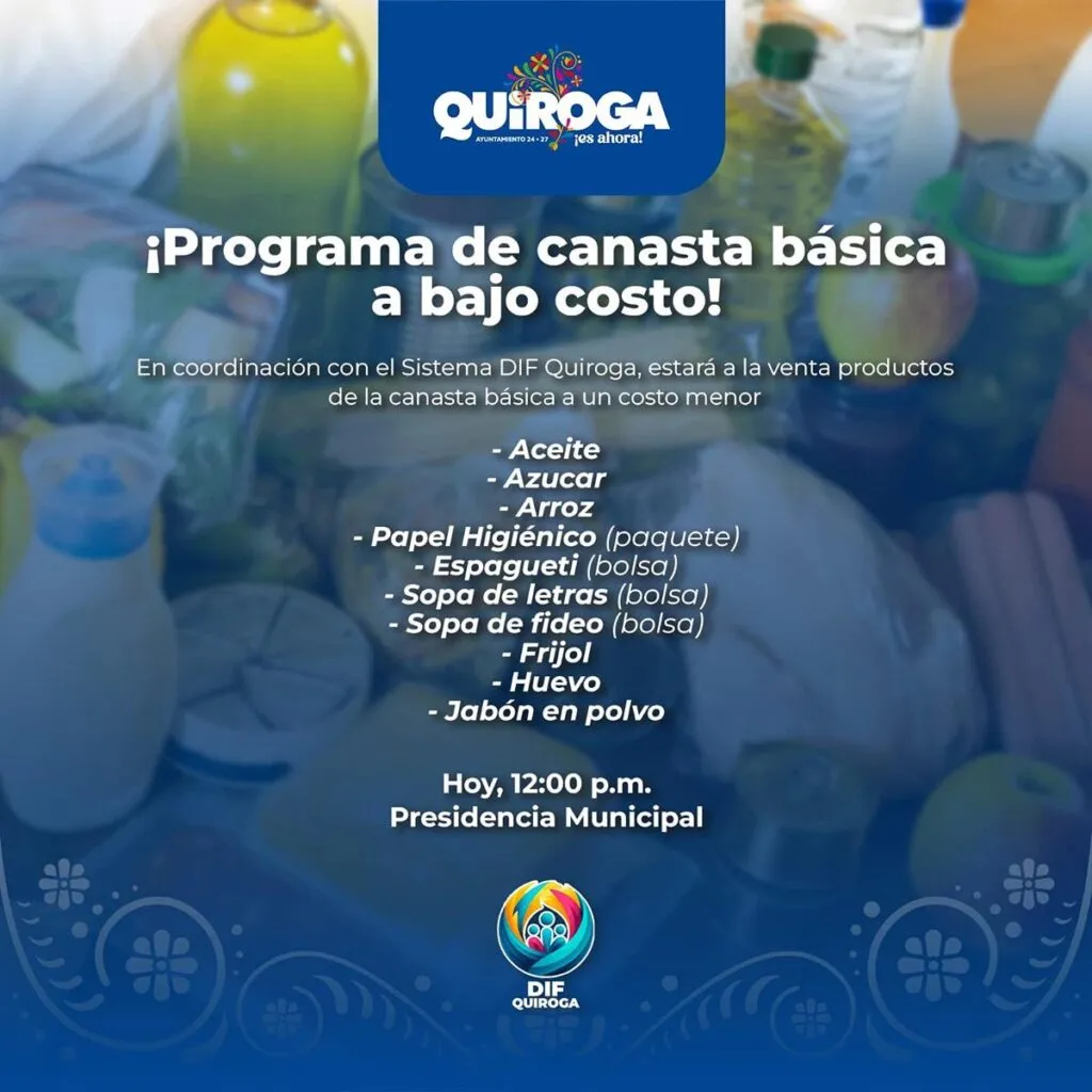 Canasta básica a bajo costo Ayuntamiento de Quiroga-1