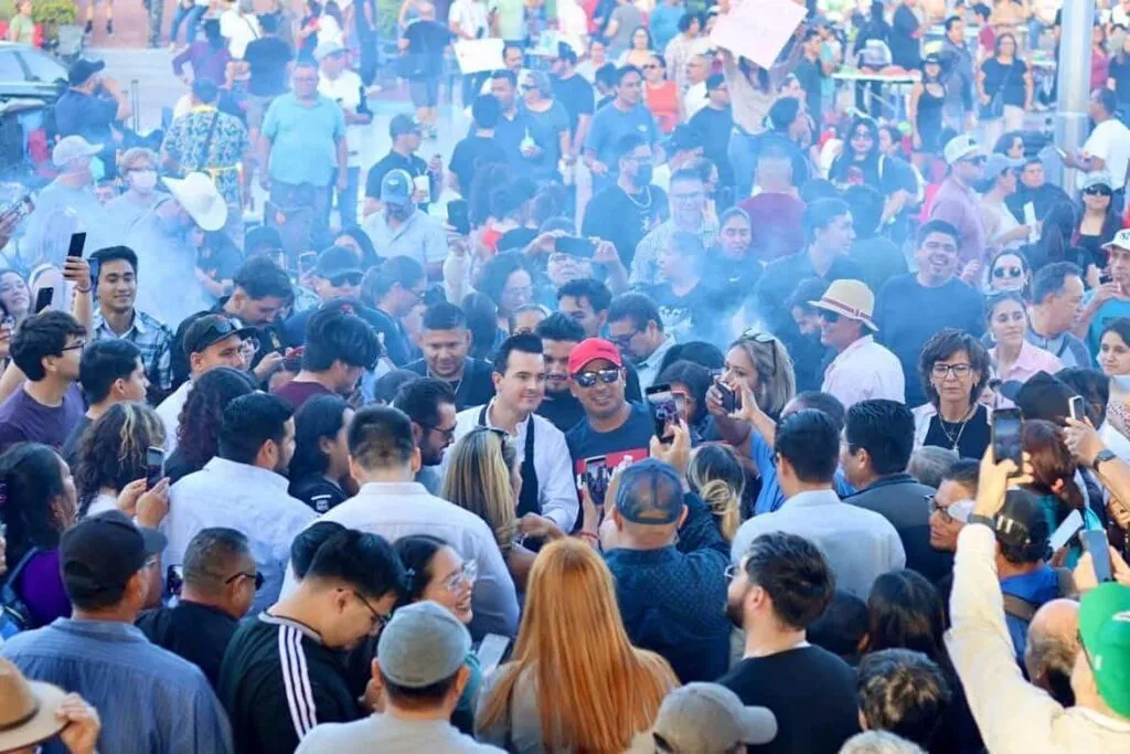 Este fin de semana se llevó en Mexicali una carne asada masiva en contra de la gobernadora de Baja California Marina del Pilar Ávila Olmeda 2
