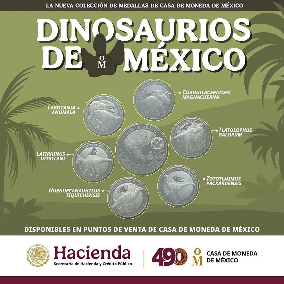 Casa de Moneda lanzó una nueva colección de medallas inspirada en los dinosaurios de México-2