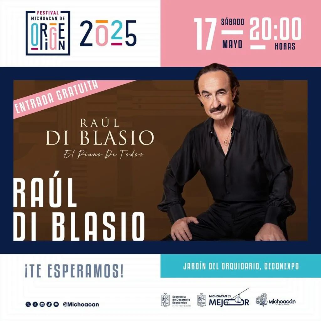 No te pierdas los conciertos finales que cerrarán el Festival Michoacán de Origen: María José, La Sonora Santanera, Raúl Di Blasio, Alisun y Mar Solís