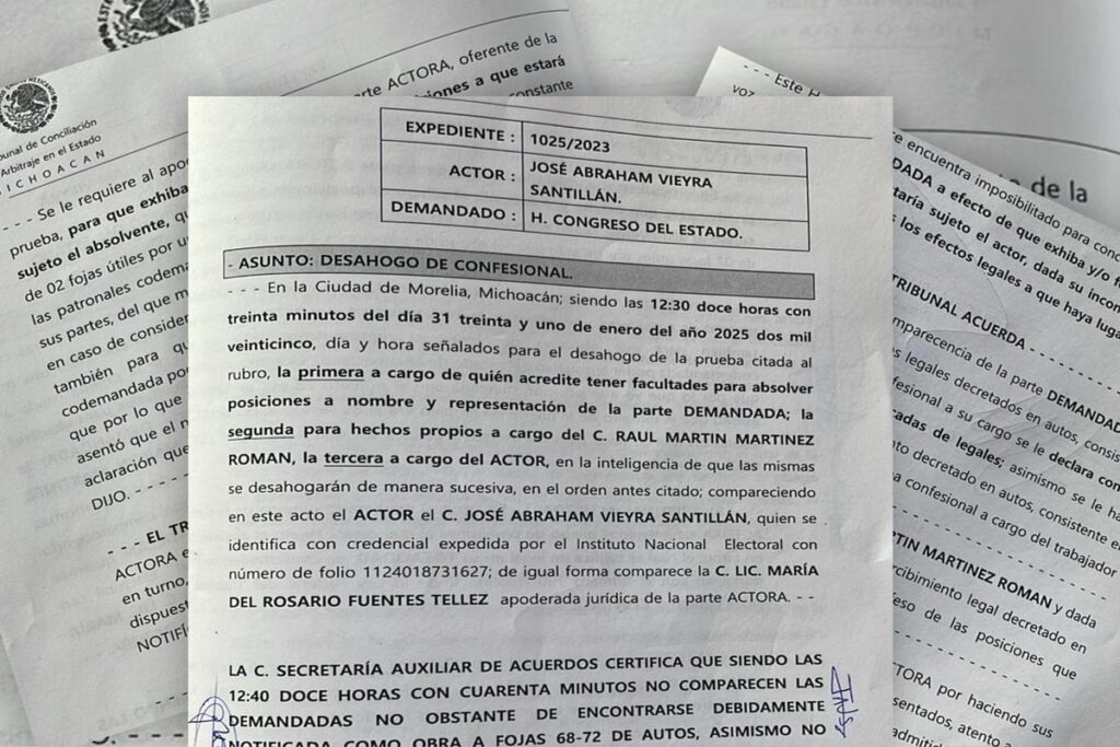 Incurre Congreso de Michoacán en omisiones de defensa en juicio laboral en LXXVI Legislatura-1