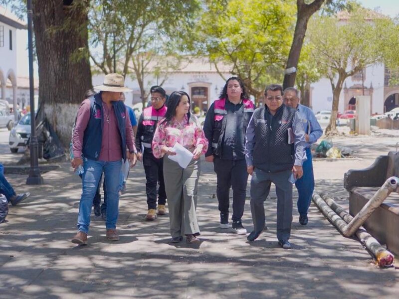 Inicia la transformación de la plaza Gertrudis Bocanegra en Pátzcuaro