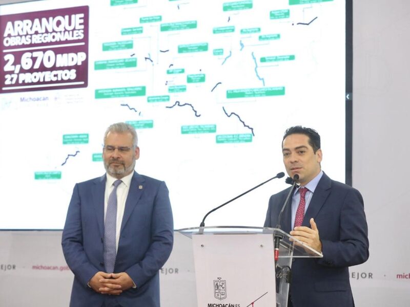 Inversión en obras carreteras en Michoacán 2025