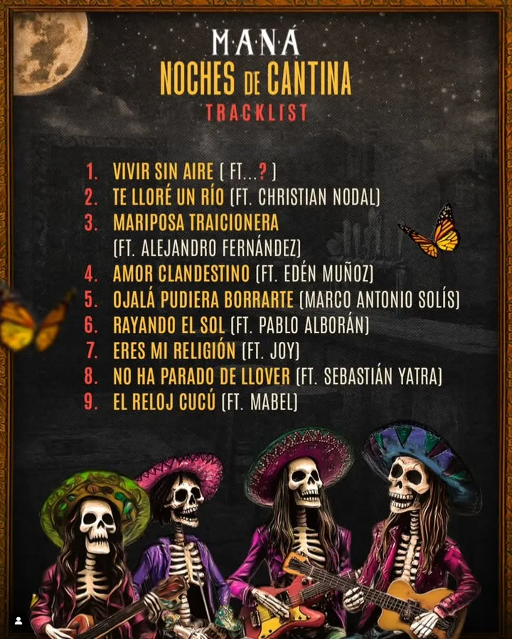 Maná anuncia lanzamiento de “Noches de Cantina”, con solo duetos