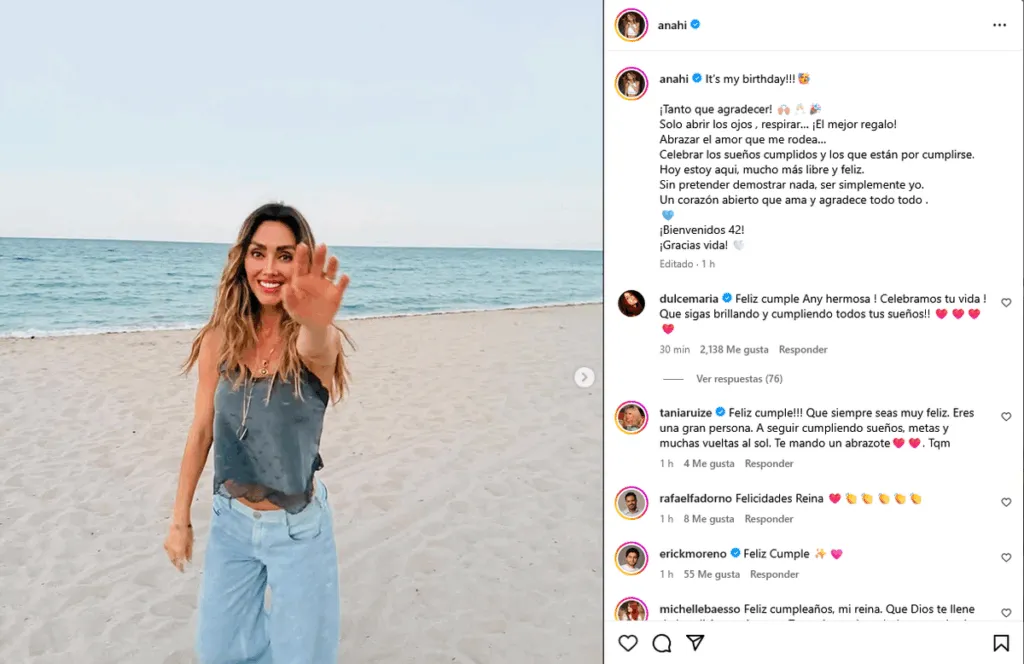 Manuel Velasco celebra a Anahí con emotivo mensaje en su cumpleaños