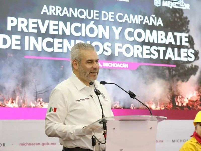 Michoacán usa sistema de alerta temprana de incendios forestales: Bedolla