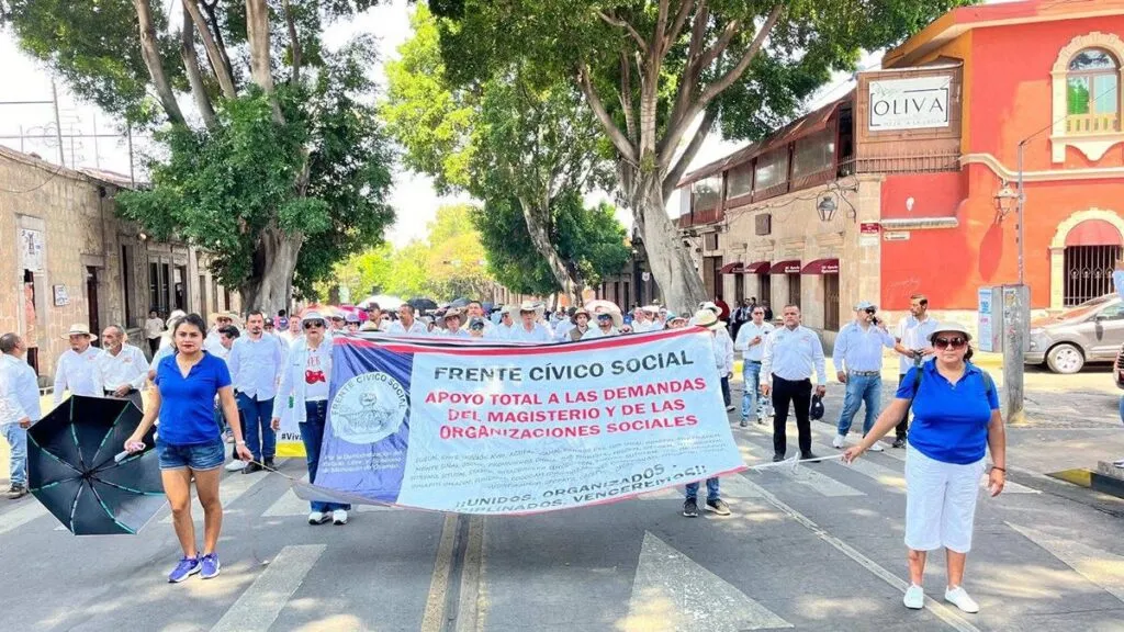 Miércoles: marcha, paro de labores y otro plantón del magisterio en Morelia