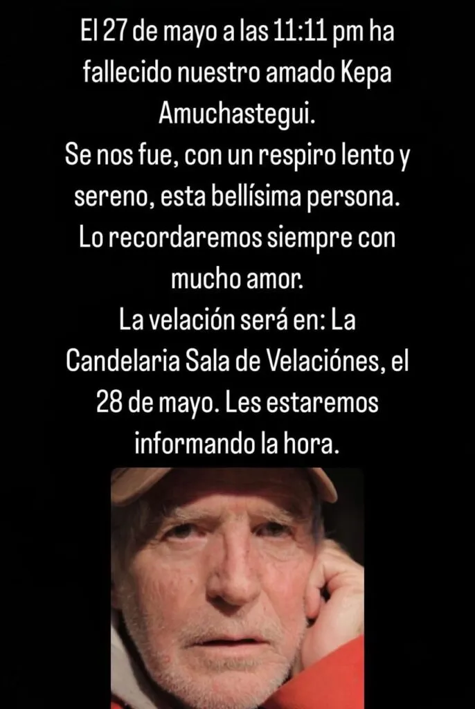 Murió el actor Kepa Amuchastegui