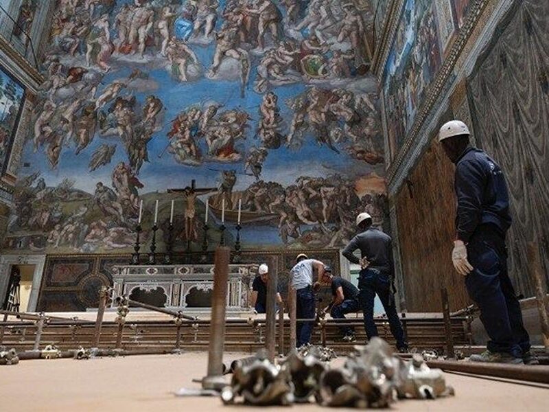 Obras en el vaticano en preparación a cónclave papal