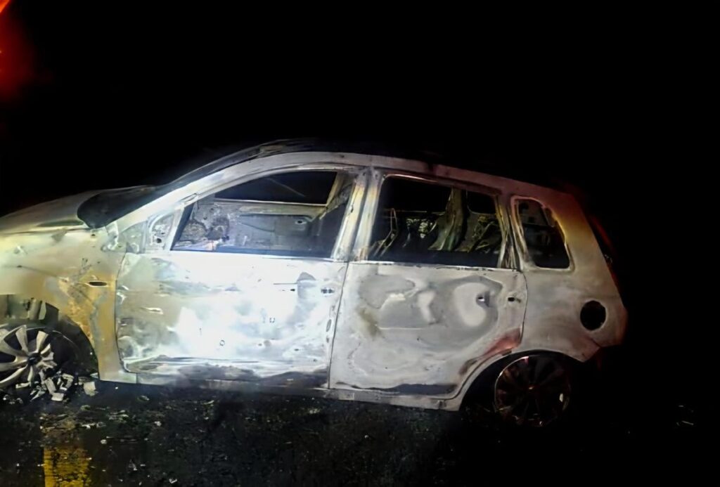 reportan quema de vehículos en la carretera Zinapécuaro-Huajúmbaro