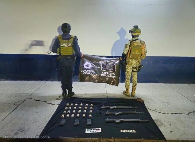 SSP y Defensa aseguran vehículo blindado y municiones en Buenavista