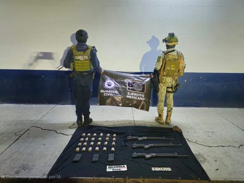 SSP y Defensa aseguran vehículo blindado y municiones en Buenavista