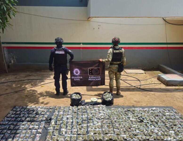 SSP y Defensa decomisan más de 600 envoltorios con droga en Buenavista