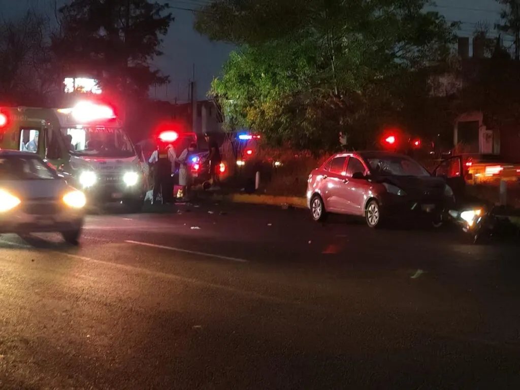 Tras choque, tres lesionados en Morelia esta noche-1