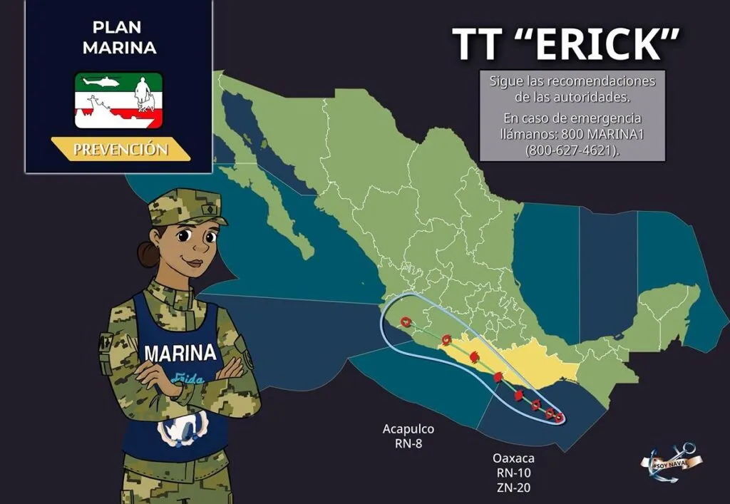 Activan Plan Marina en Oaxaca y Guerrero ante paso de tormenta tropical 'Erick'-1