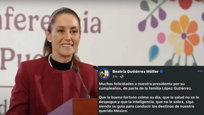 agradece felicitación: Sheinbaum ante mensaje de Beatriz Gutiérrez