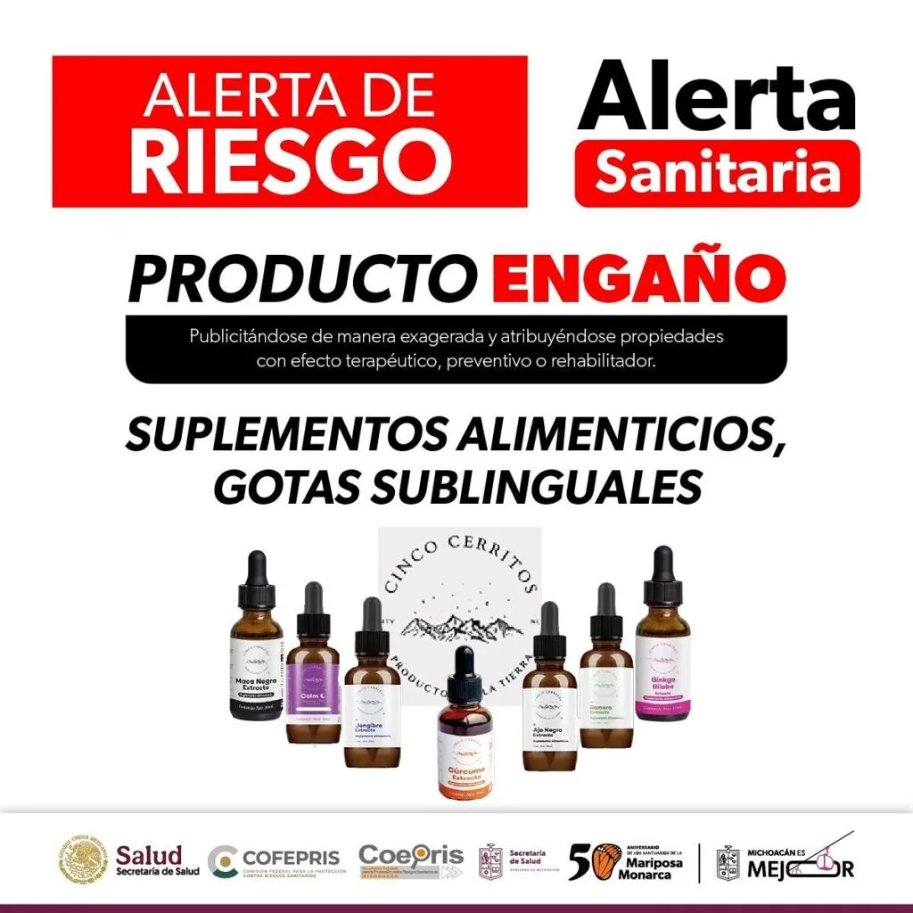 Alerta sanitaria SSM sobre productos: Ajo Negro Plus Duo Pack y suplementos Cinco Cerritos-1