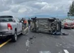 Aparatoso choque en la México-Guadalajara; no se reportan víctimas mortales