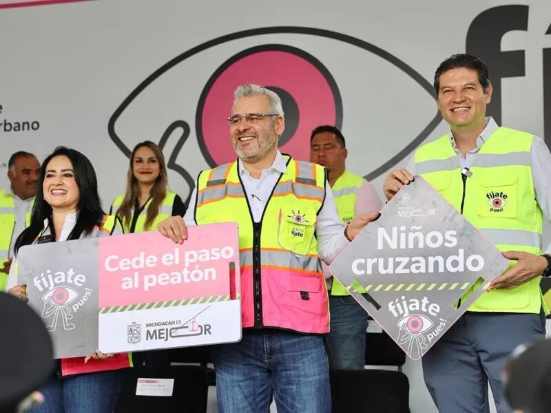 Arranca Bedolla campaña vial "Fíjate pues", para prevenir accidentes