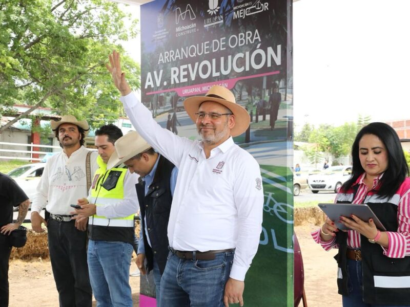 Bedolla continúa modernización de la avenida Revolución en Uruapan-2