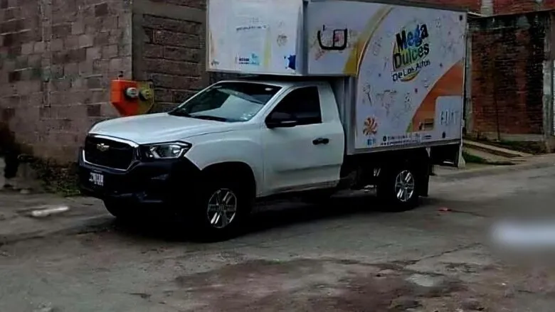 Camioneta repartidora que atropelló a un menor en La Piedad