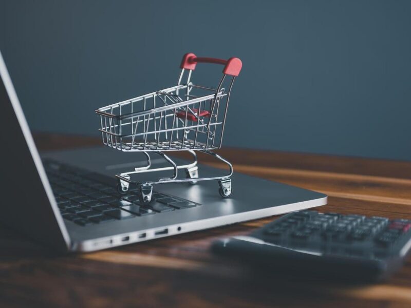 Carrito de compras representando una tienda online