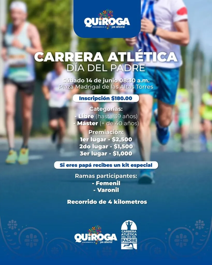 Celebrará Gobierno de Quiroga el Día del Padre con carrera atlética-1