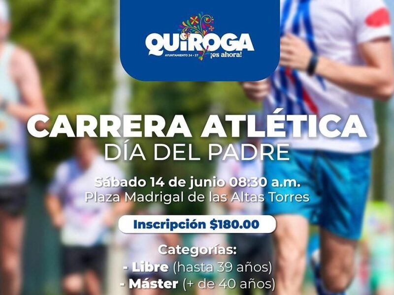 Celebrará Gobierno de Quiroga el Día del Padre con carrera atlética