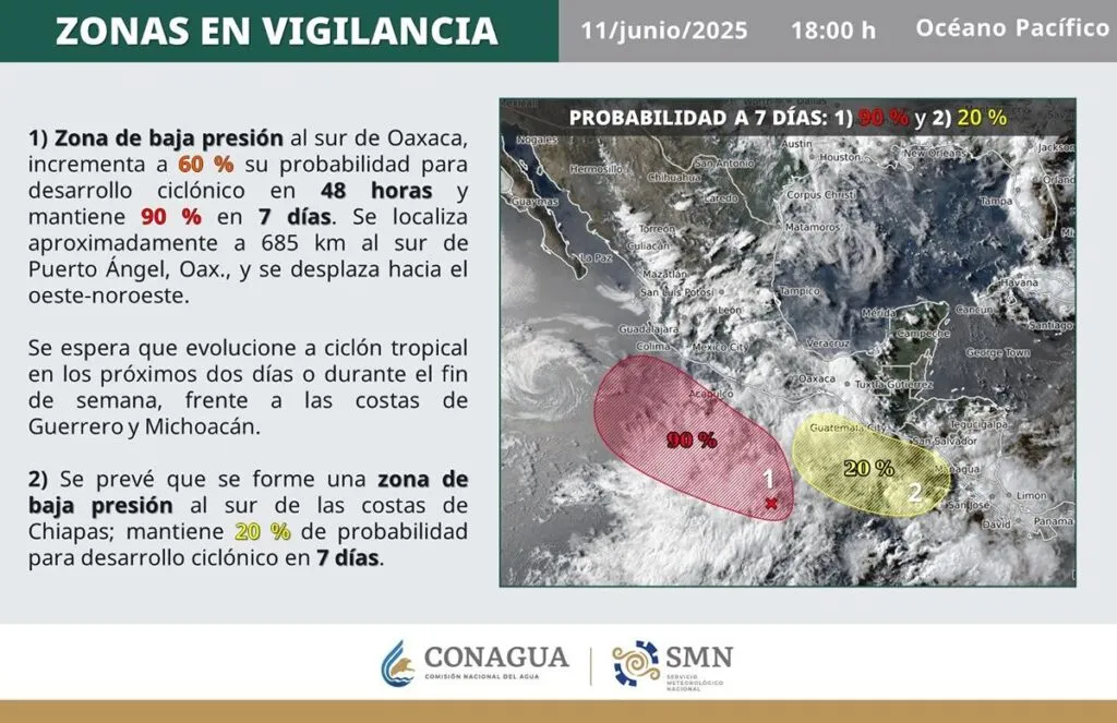 Cuándo se formará el ciclón Dalila en el Pacífico mexicano y cuál será su posible trayectoria-2