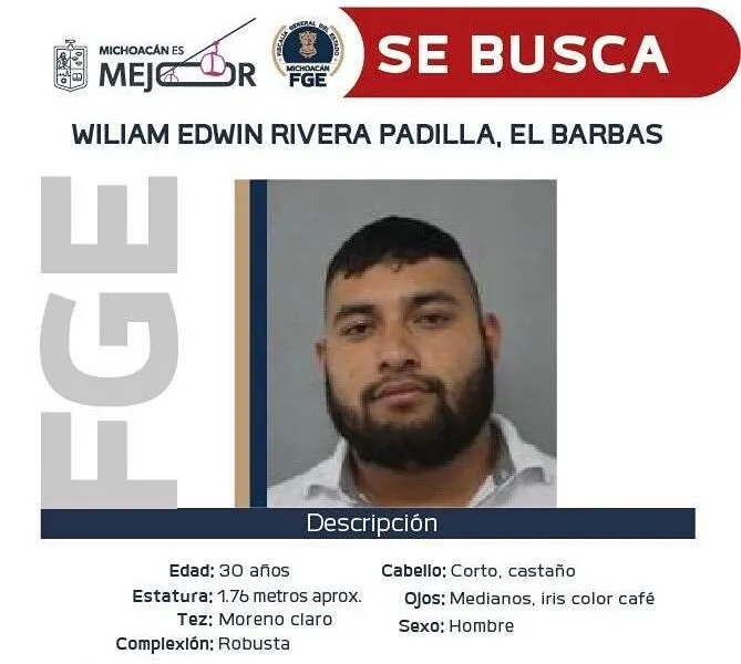 De 500 mil pesos la recompensa para la detención de "El Barbas"