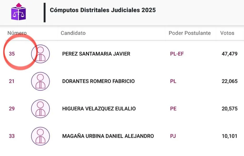 Denuncia juez federal Sergio Santamaría manipulación en elección judicial 2