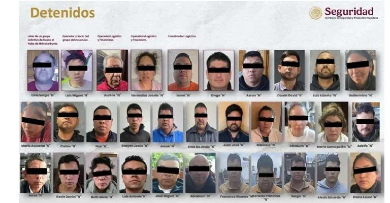 Desmantelan red dedicada al "huachicol" en la CDMX, Edomex y Querétaro; hay 32 detenidos-1