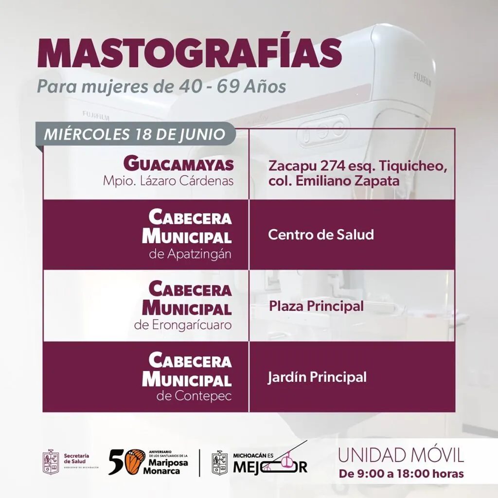 despliega unidades móviles de mastografía