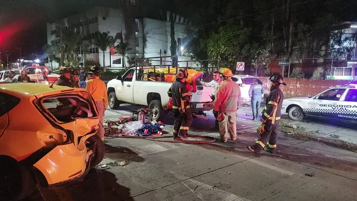 En dos accidentes ocurridos en Morelia cuatro personas resultaron con lesiones