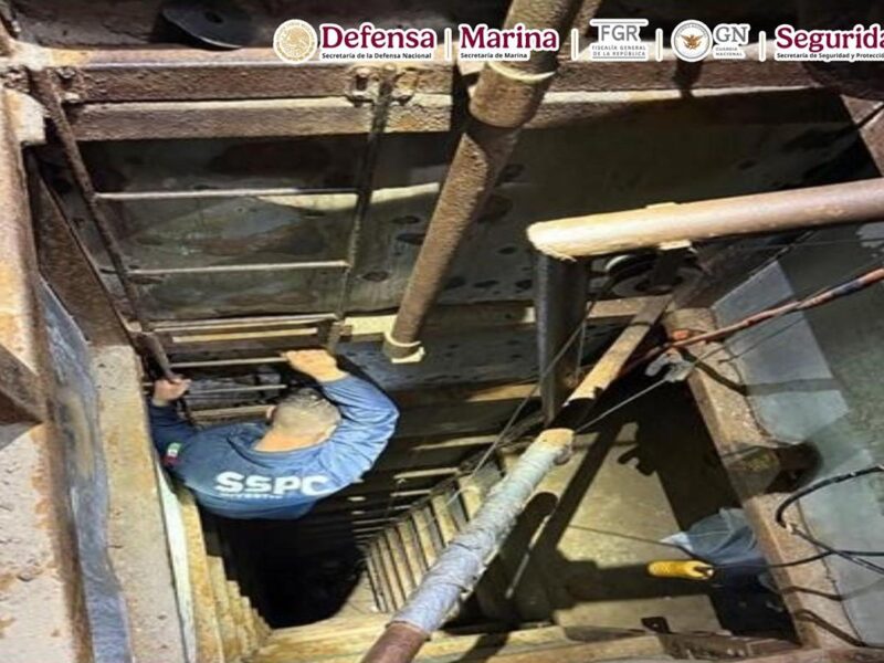 Hallan en Tijuana narcotúnel de 600 metros de largo