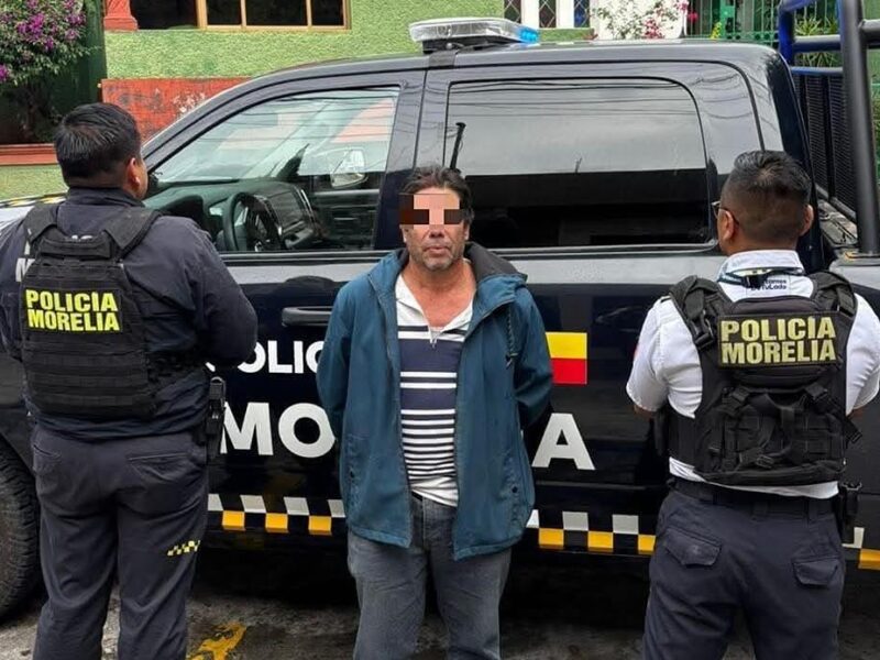 Hombre fue detenido con arma de fuego en Morelia