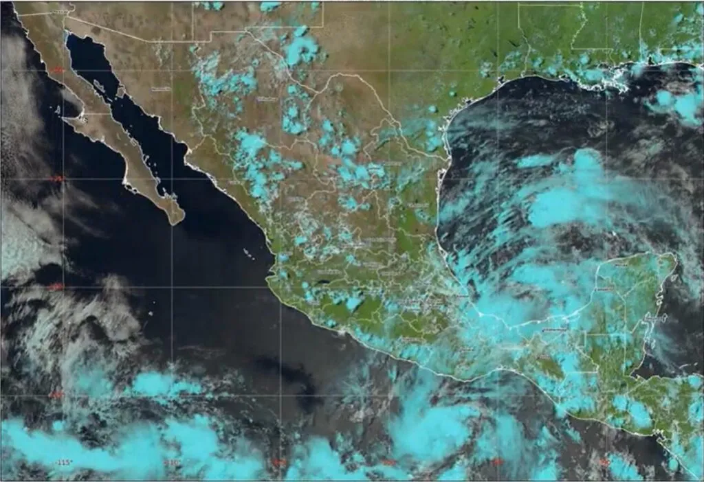 Imagen satelital de depresión tropical dos