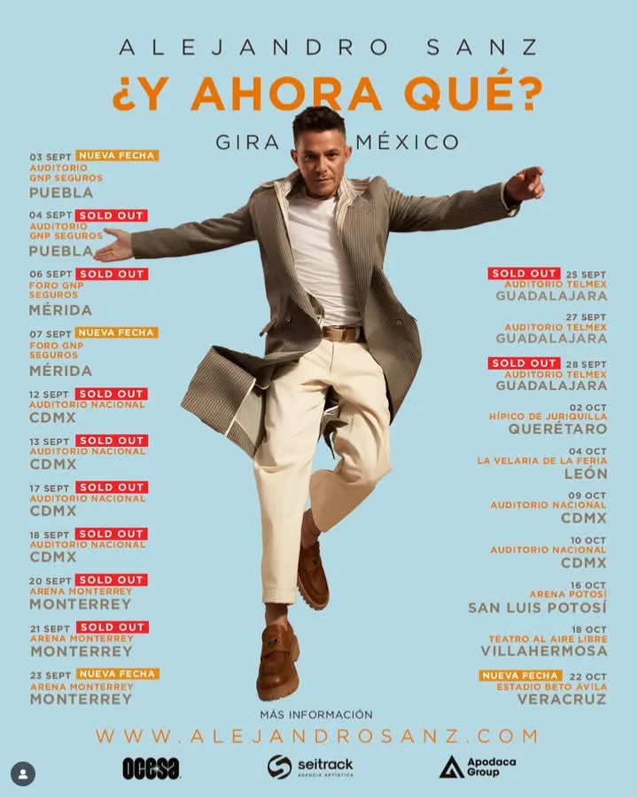 ¡Imparable! Alejandro Sanz suma nuevas fechas en México para su exitosa gira ¿Y Ahora Qué?-1