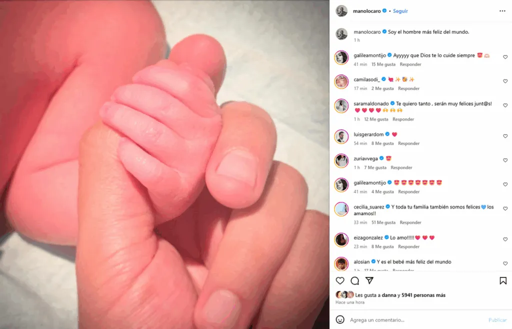 Manolo Caro anuncia con emoción que se convirtió en papá