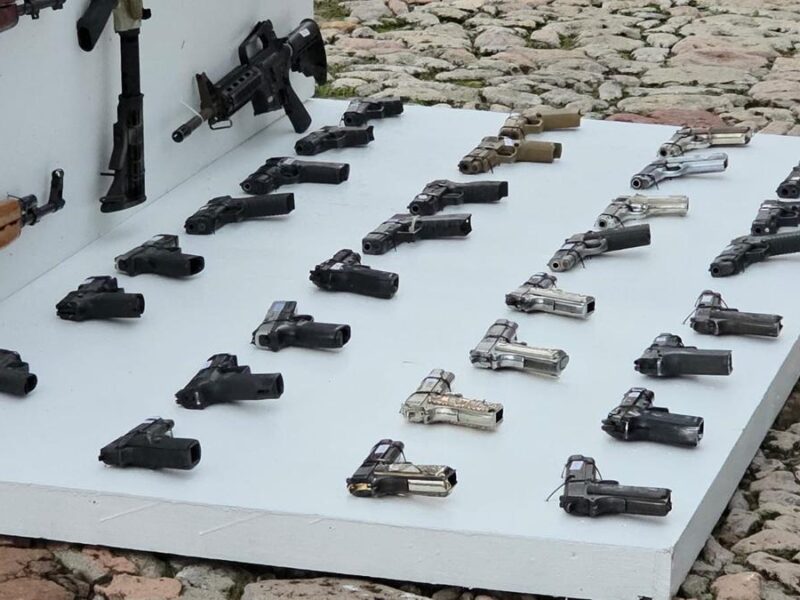 Más de 400 armas fueron destruidas en la XXI Zona Militar