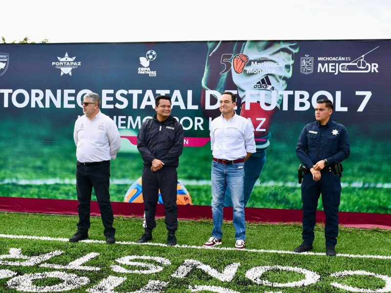 Michoacán recupera espacios públicos con torneo de fútbol: SESESP