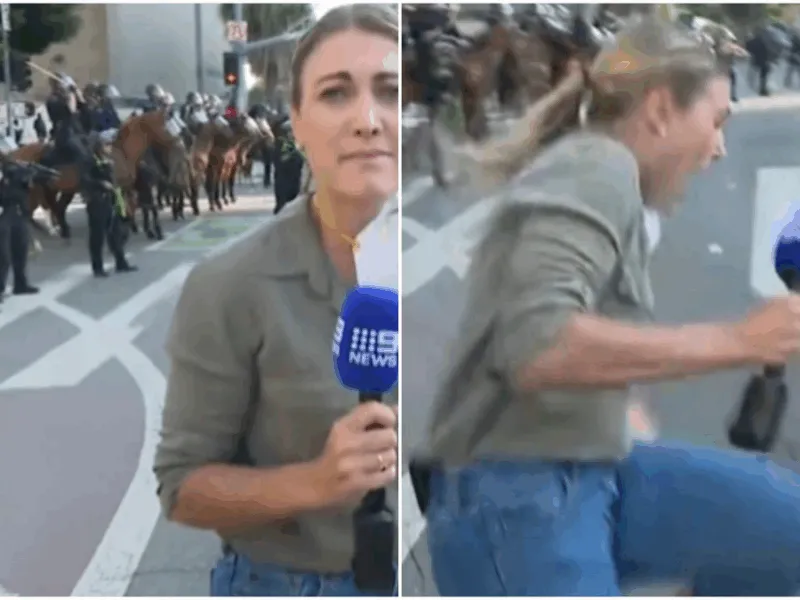 Periodista es lesionada con pistola de goma en protestas en Los Ángeles