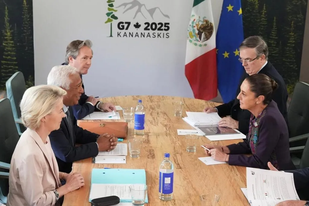 Se reúne Sheinbaum con dirigentes del Consejo Europeo y Comisión Europea