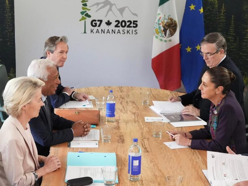 Se reúne Sheinbaum con dirigentes del Consejo Europeo y Comisión Europea