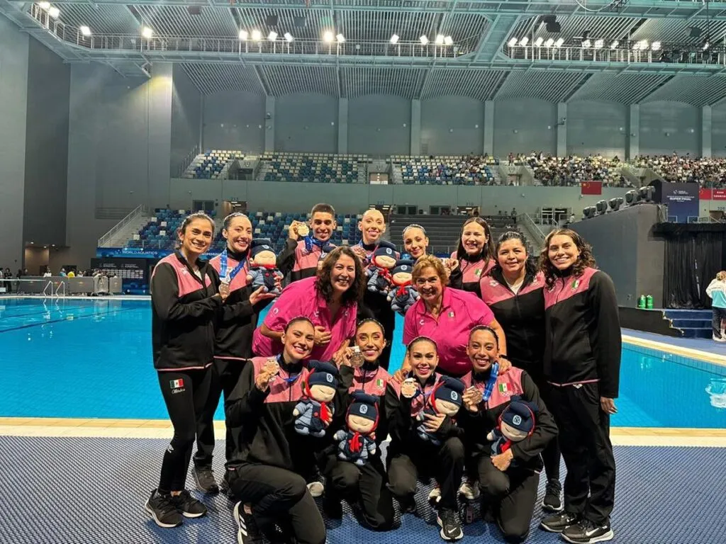 Selección mexicana de natación artística gana el bronce en la Copa del Mundo en China