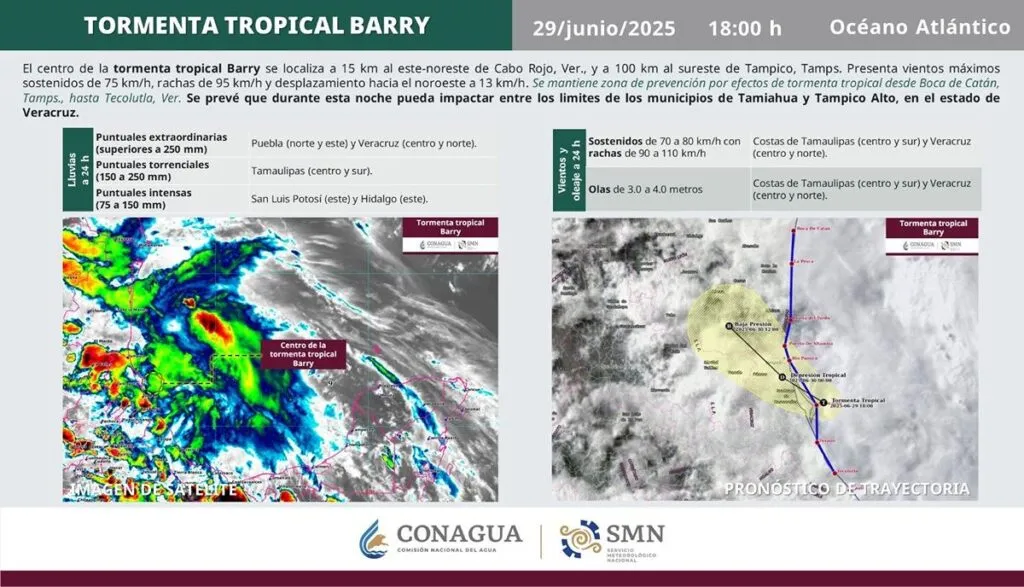 Tormenta tropical Barry: tocará tierra hoy en la noche; afectará a estos estados-1