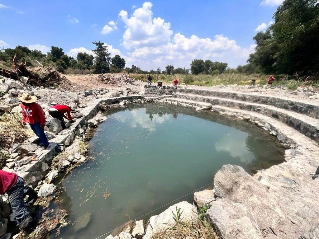Trabajos del rescate del lago de Pátzcuaro