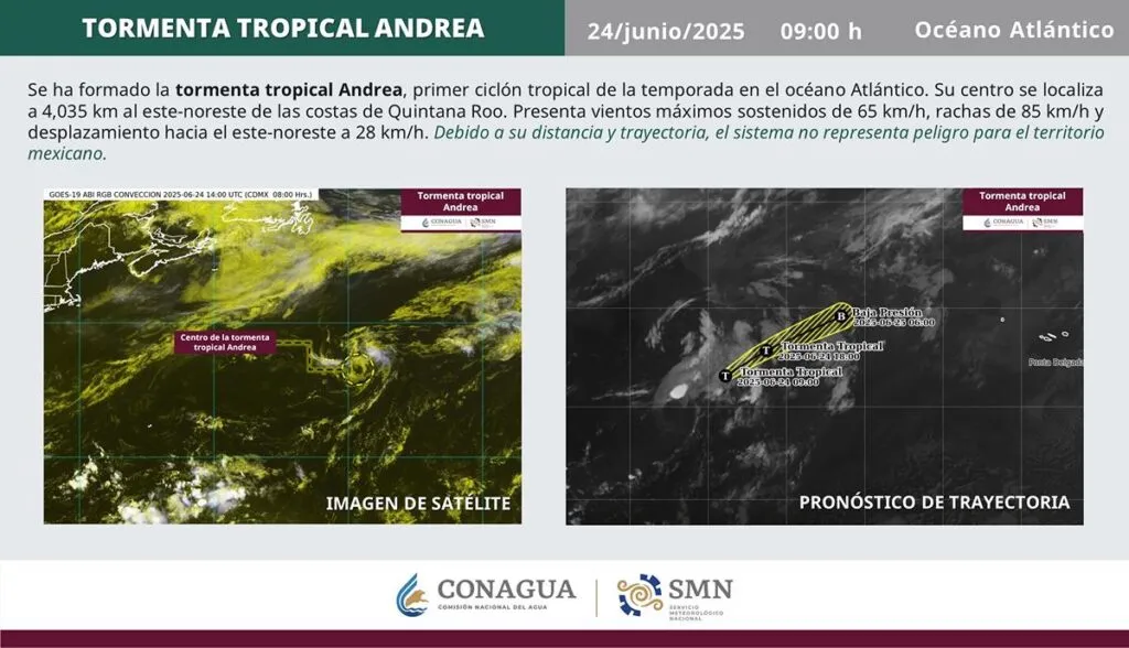 Zona de baja presión eleva su potencial ciclónico en el Atlántico-1